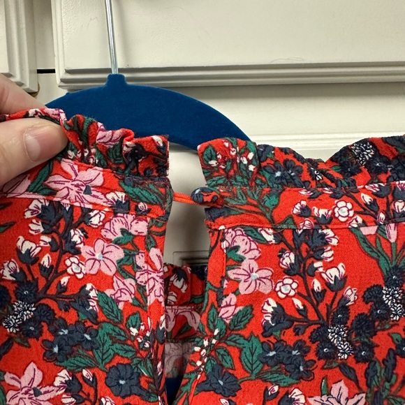 Joules Women’s Red Flower Blouse SZ-12 - Picture 6 of 7